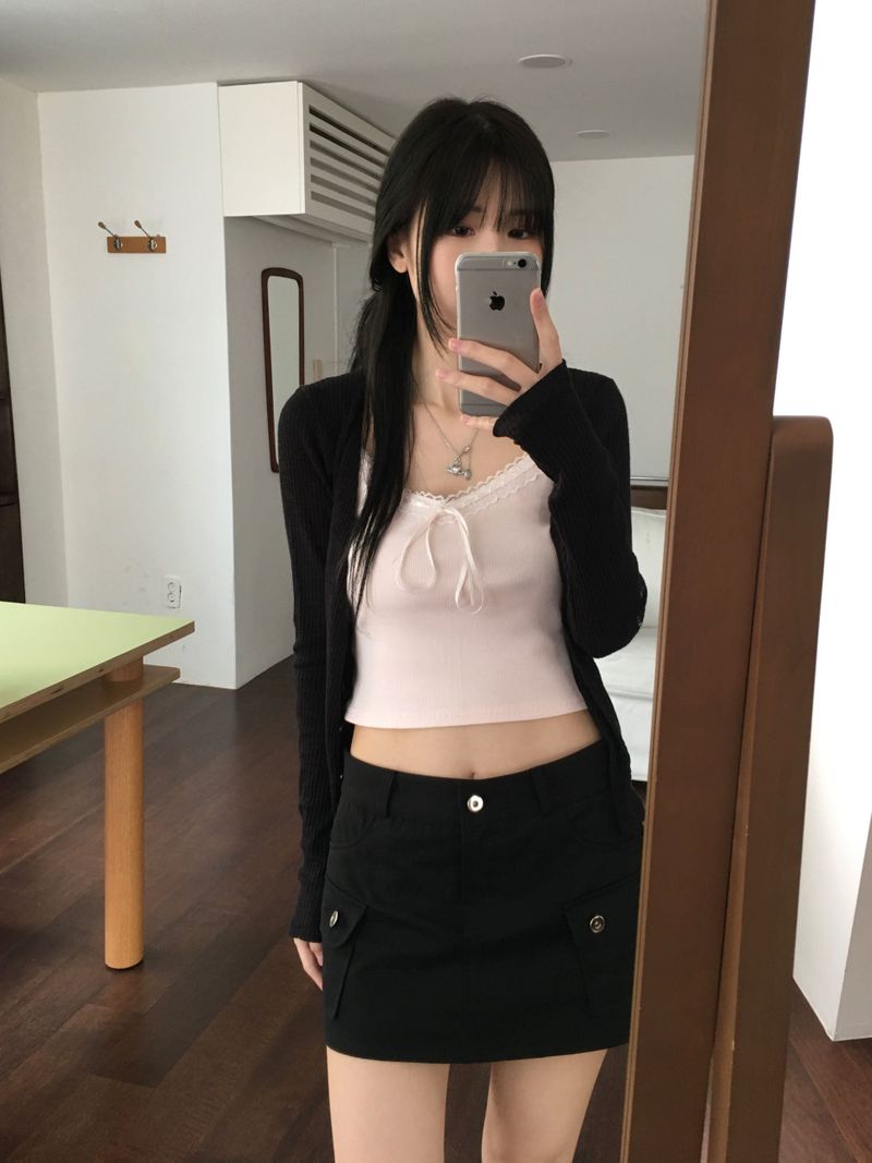 Ribbon lace sleeveless (3 colors)