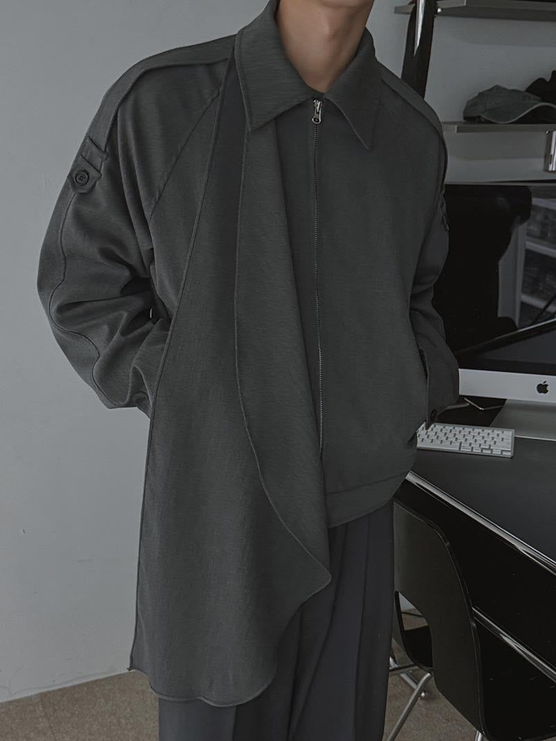 ASCLO Scarf Trench Jacket (2color)