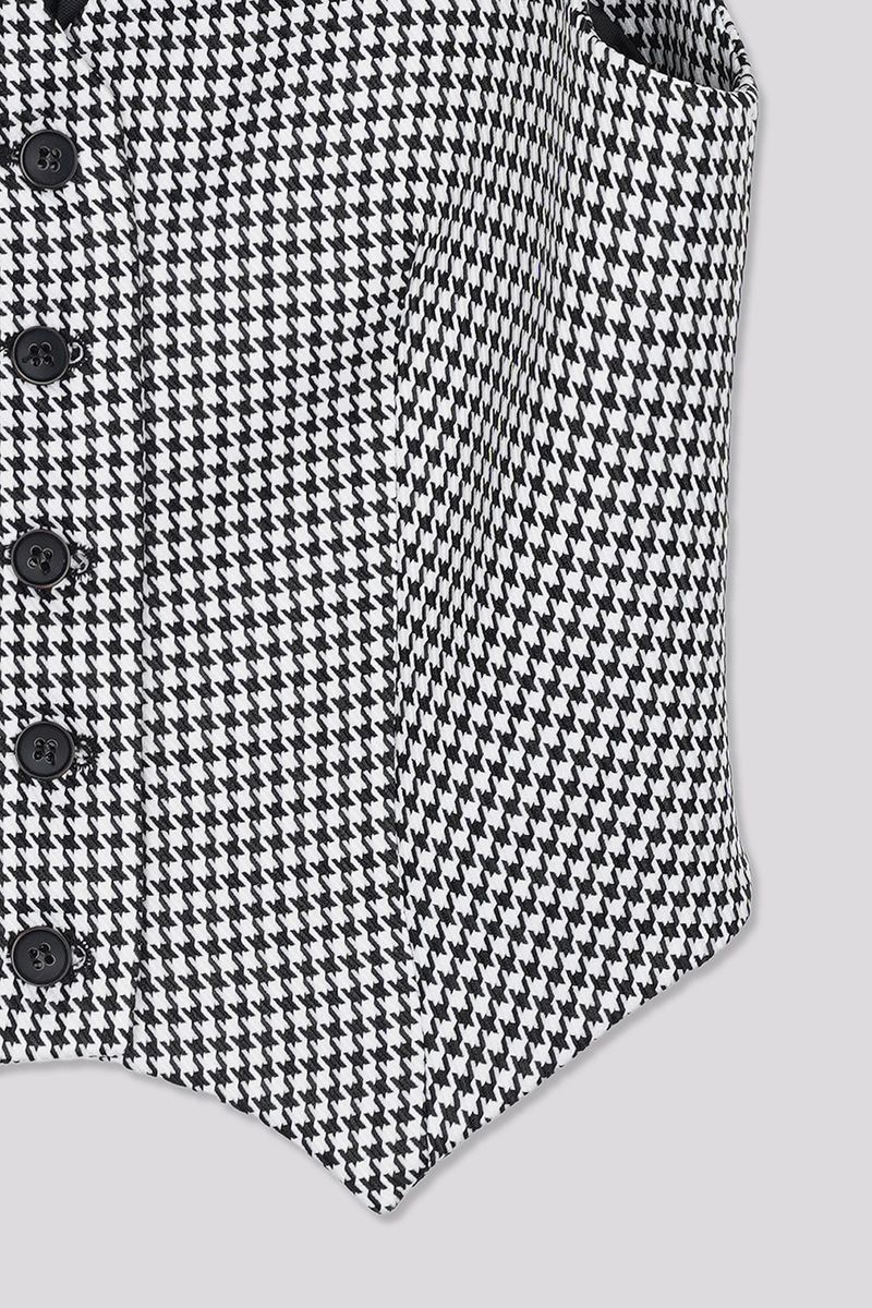 Hound Tooth Pattern Vest