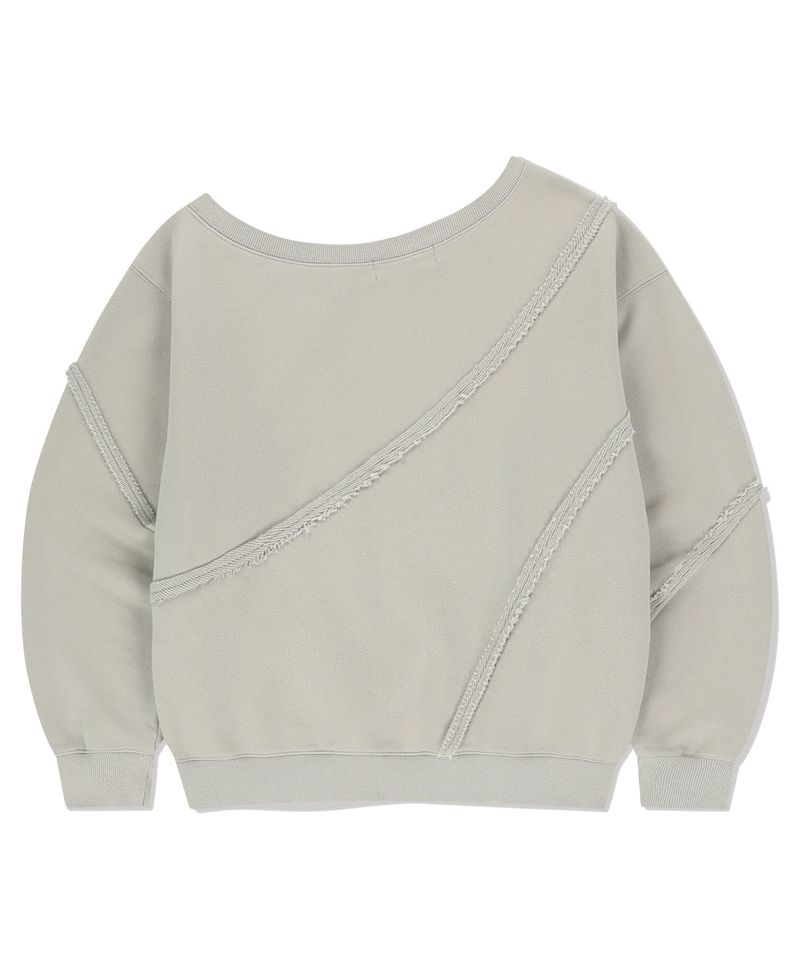 CUT OFF ONE SHOULDER SWEATSHIRT