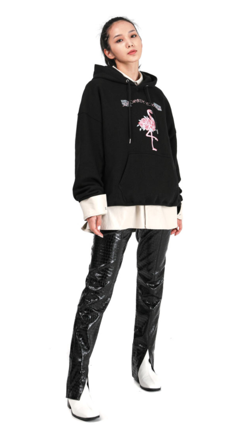 LAMODECHIEF（ラモードチーフ）の「LAMC FLAMINGO HOODY (BLACK)（Tops）」