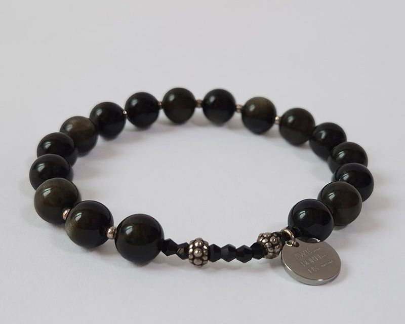 GEM STONE OBSIDIAN BRACELET
