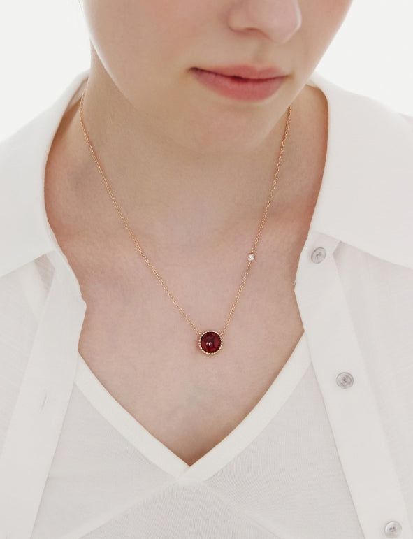 hyeres lor（イエール・ロール）の「26SS★ [Premium Plating] Pennysense AB(P) Goutte Necklace Jamano（Accessories）」