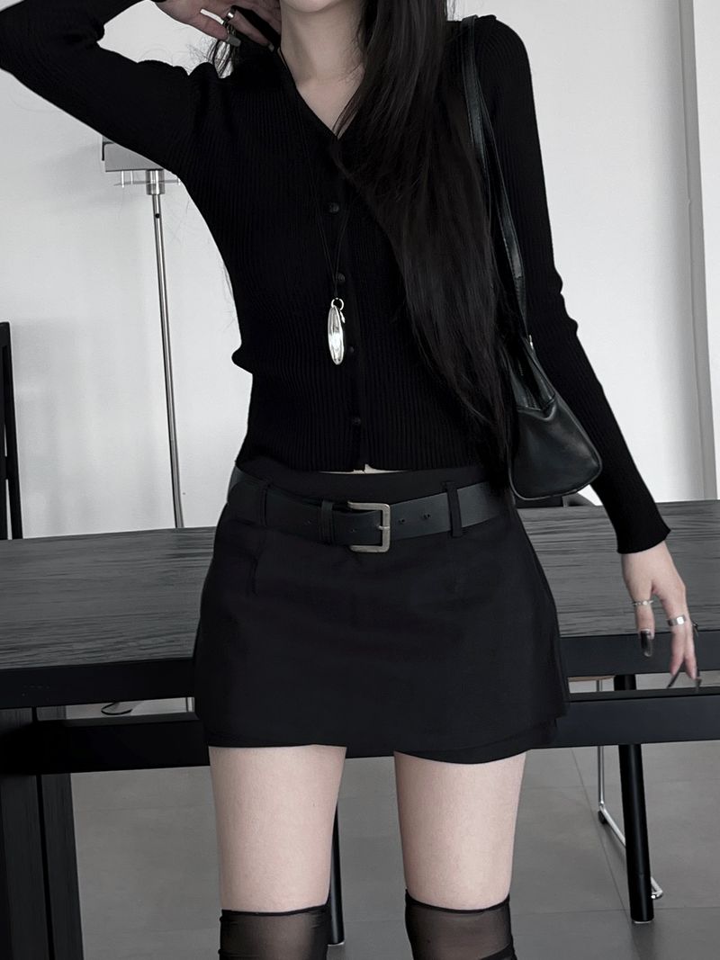 V-neck care cardigan (2color)