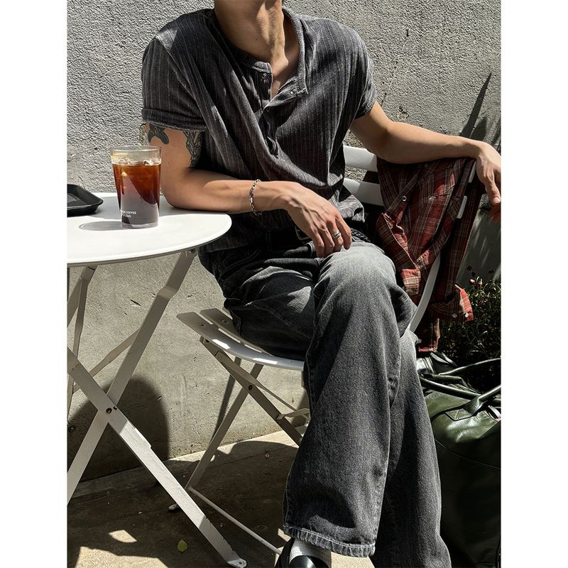 LAURANT（ロラン）の「[S/S] Velvet henry neck half knit(3color)（Tops）」