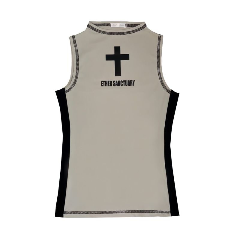 Ether Sanctuary(エーテル サンクチュアリー)の「Cross Sleeveless Top (Beige)(Tops)」