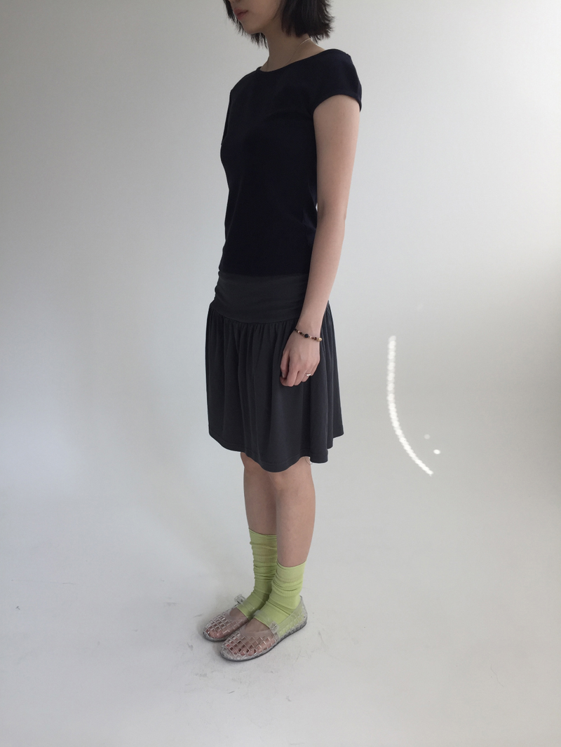 Moa Shirred Midi Skirt (4color) 