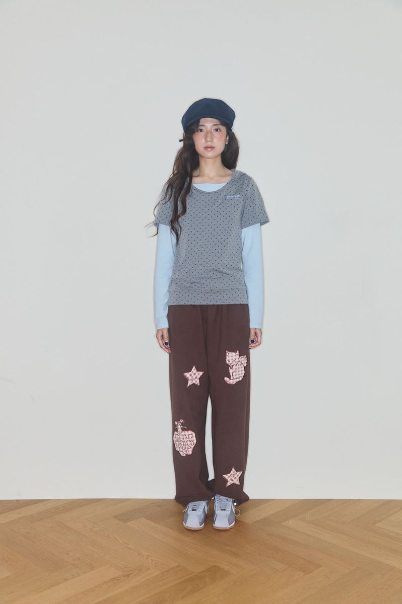 SHAKIRI（シャキリ）の「COOKIE LAYERED HOODIE TOP (GREY / BLUE)（Tops）」