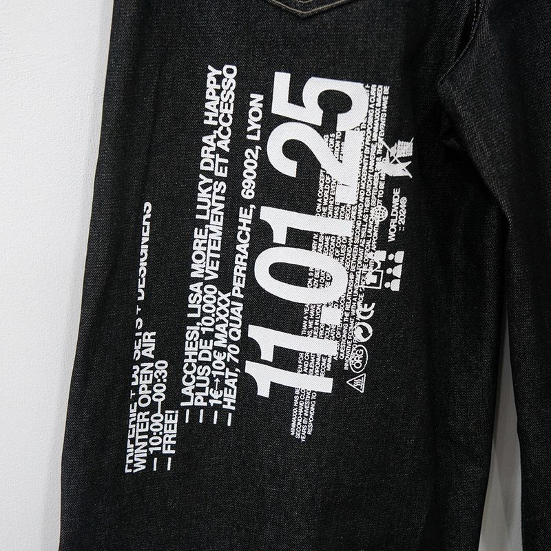 Leon Lettering Denim Pants