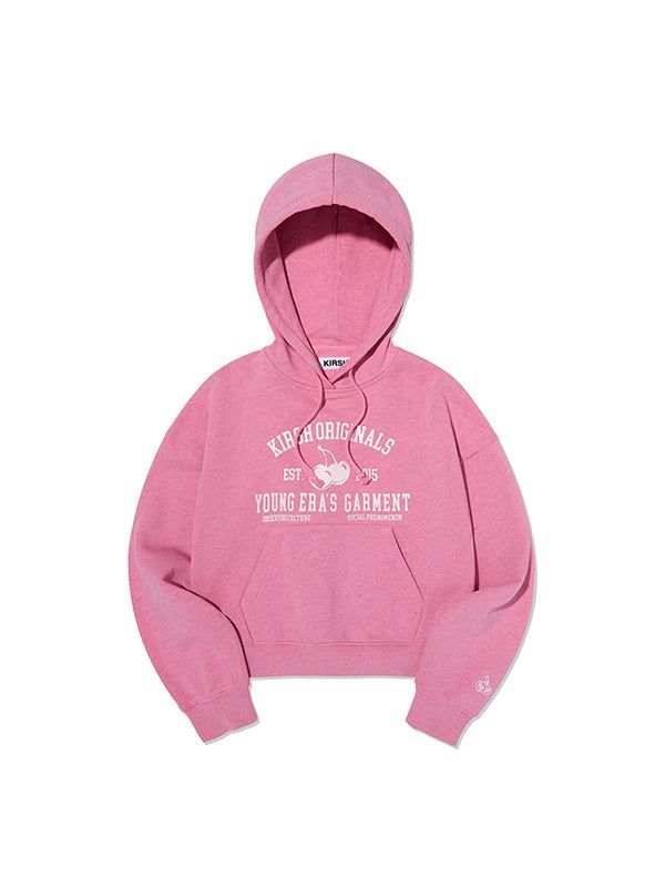 KIRSH（キルシー）の「CHERRY ARCH LOGO CROP HOODIE [PINK]（Tops）」