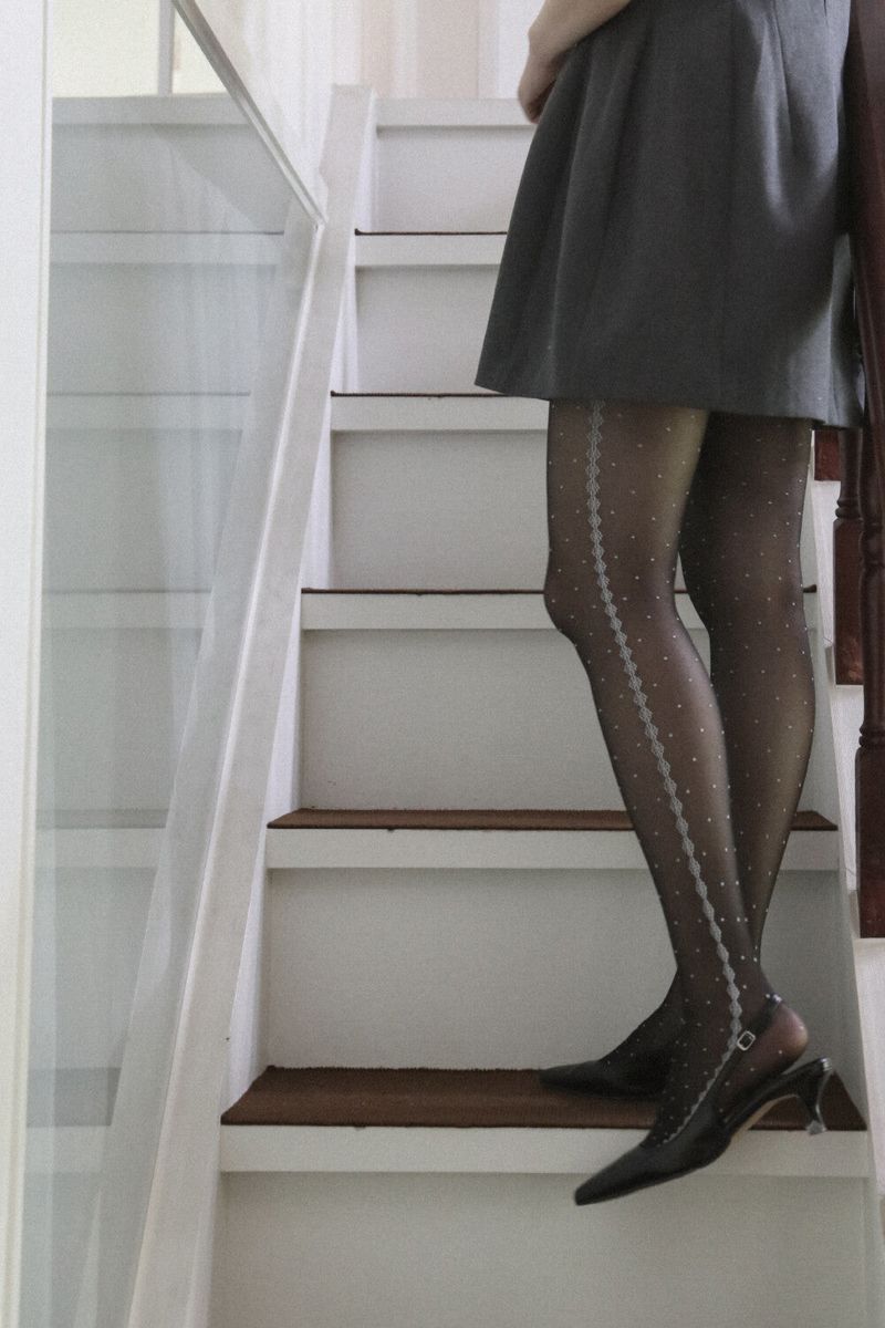 dot lace tights 20D
