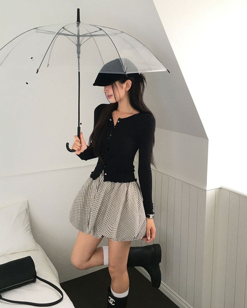 Slim Button Long Sleeve Cardigan