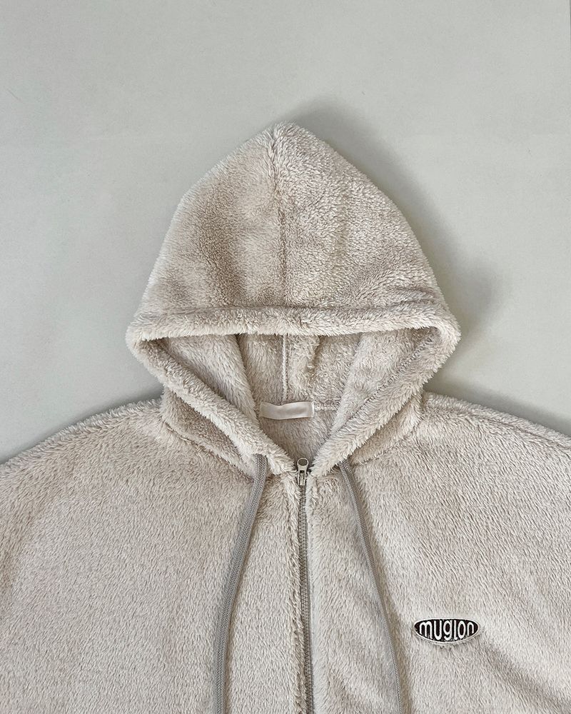 Perrin Fleece Shearling Hood Zip-Up