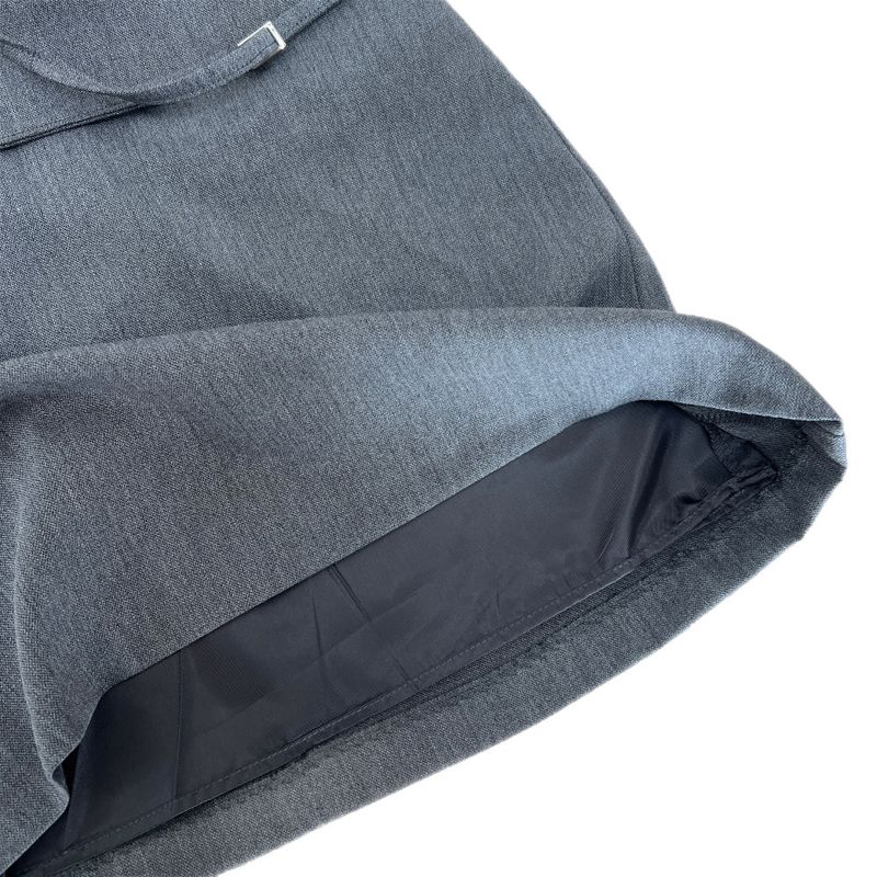 Slate Line Thin Belt Formal Mini Skirt