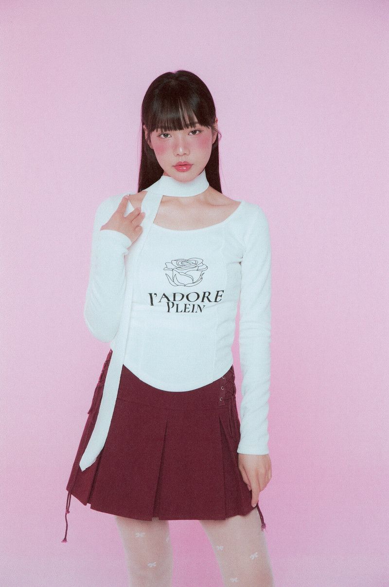 J'adore Plein Scarf T-shirts (Ivory)