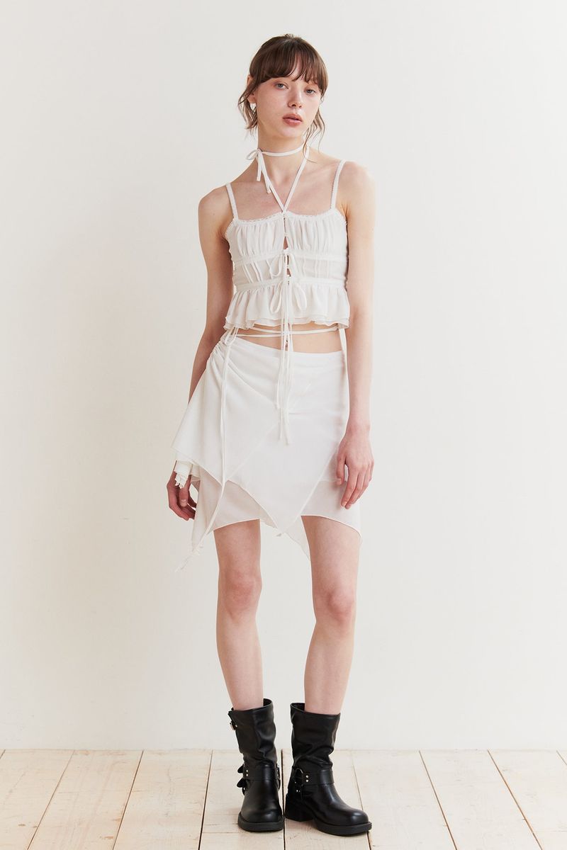 PAIN OR PLEASURE（ペインオアプレジャー）の「WHISPER BUTTON TOP white（Tops）」