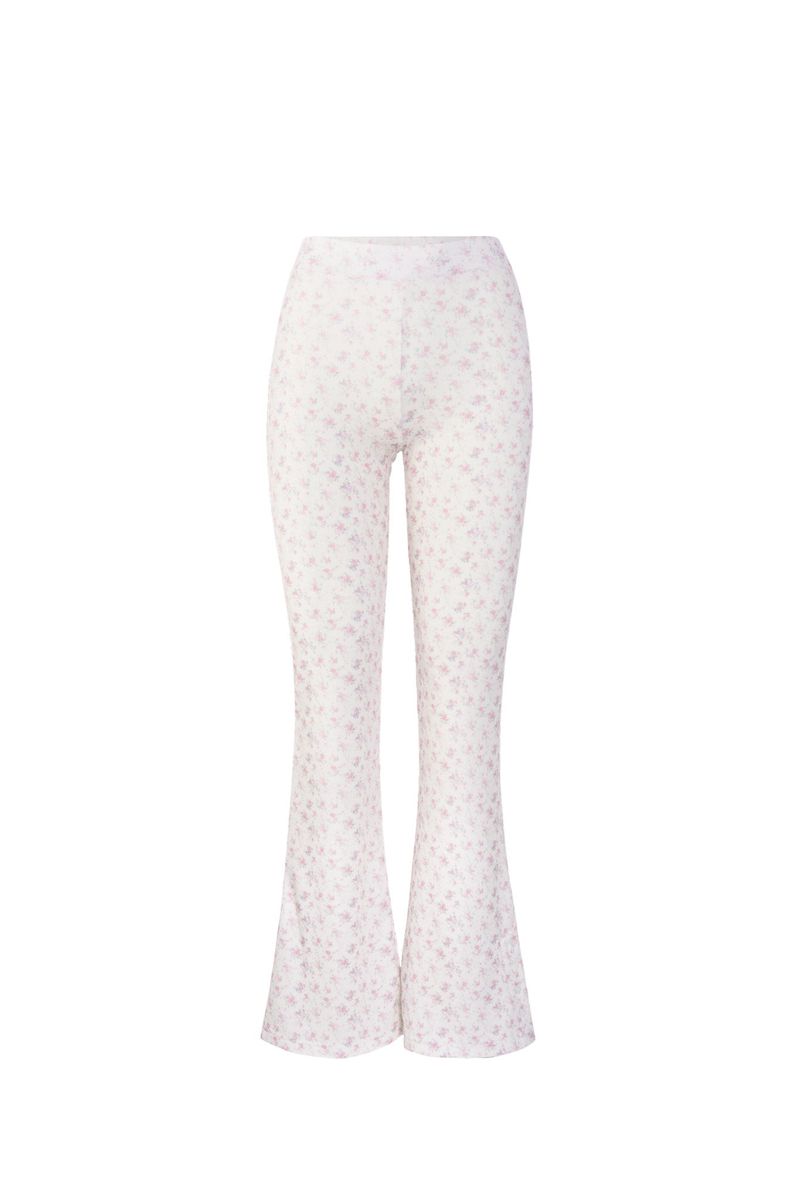 Flower Button bootcut pants (PINK)