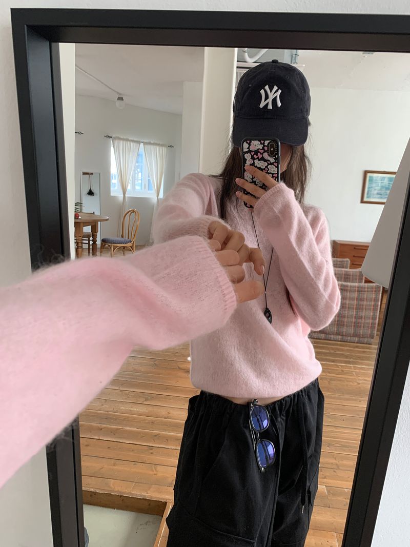 MOHAIR WHOLEGARMENT KNIT (3C)