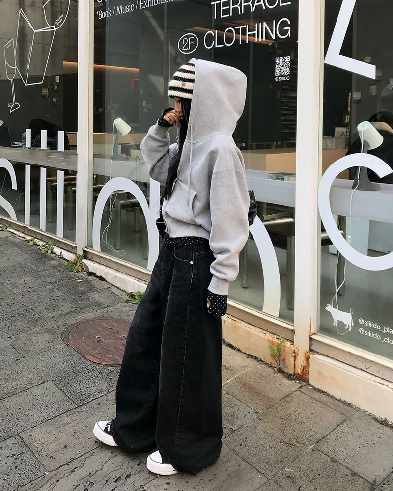 [ORIGINAL] Tibet 2-Way Cropped Hood Zip-Up