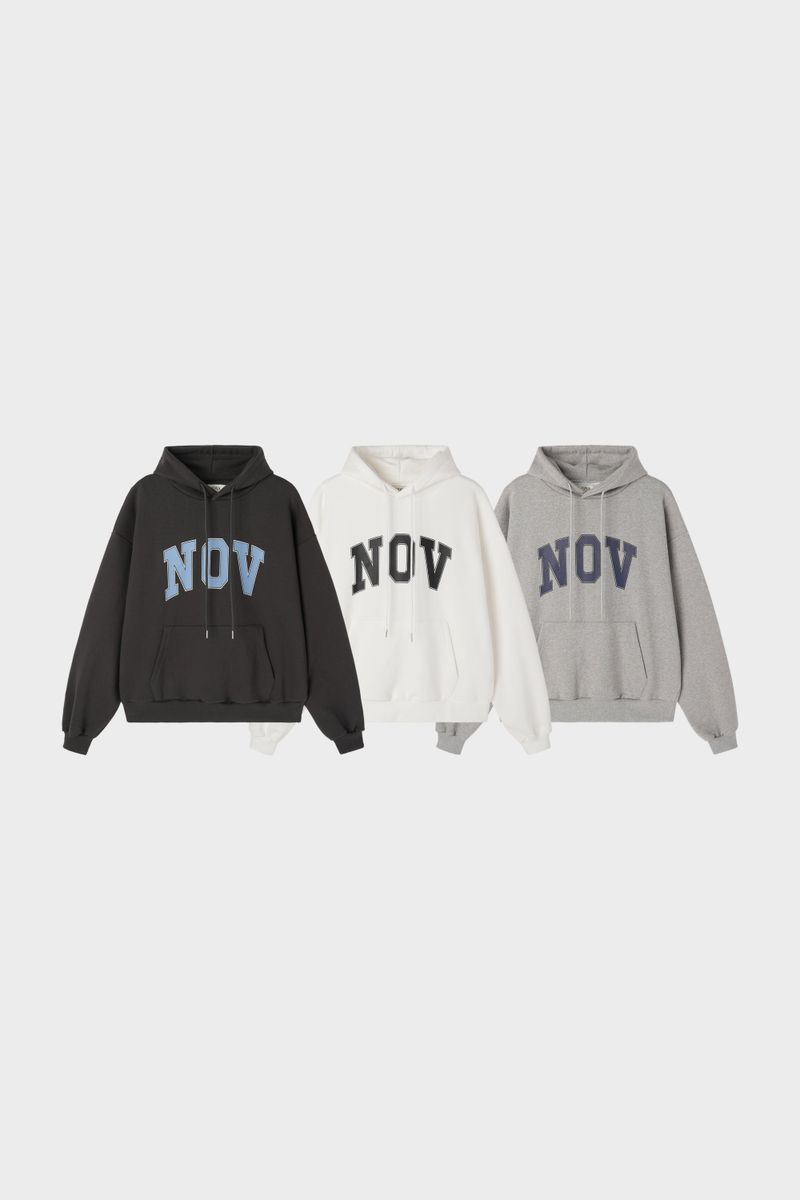 Nohv Lettering Crop Hoodie