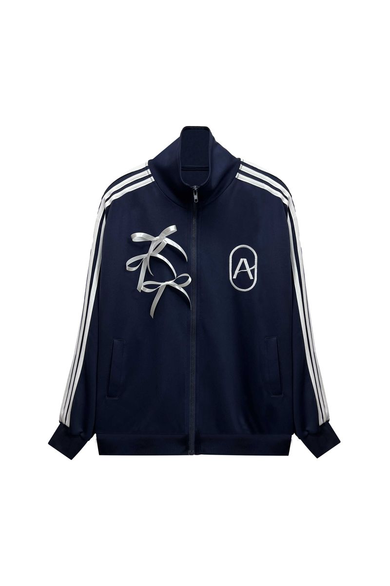 A RIBBON TRACK TOP / NAVY