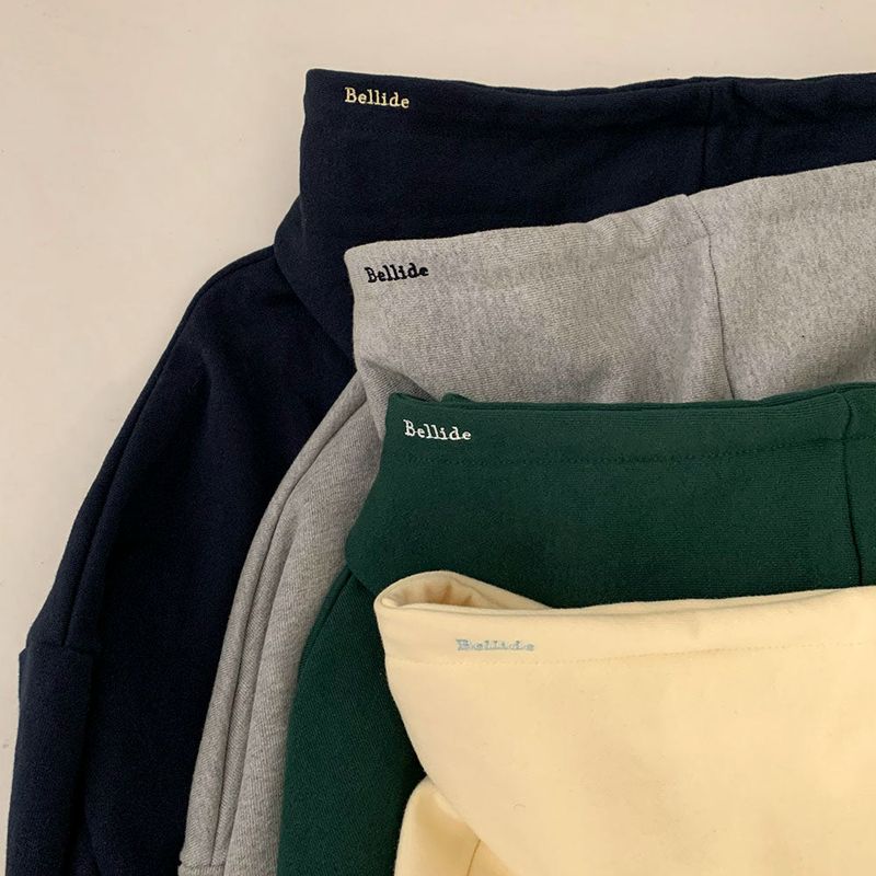 [BELLIDE MADE] Spring version, embroidered two-way cropped zip-up hoodie