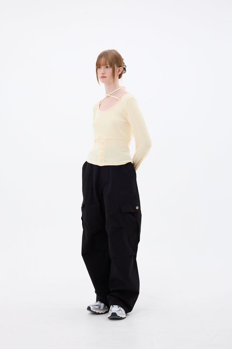 LUNA WIDE PANTS / BLACK