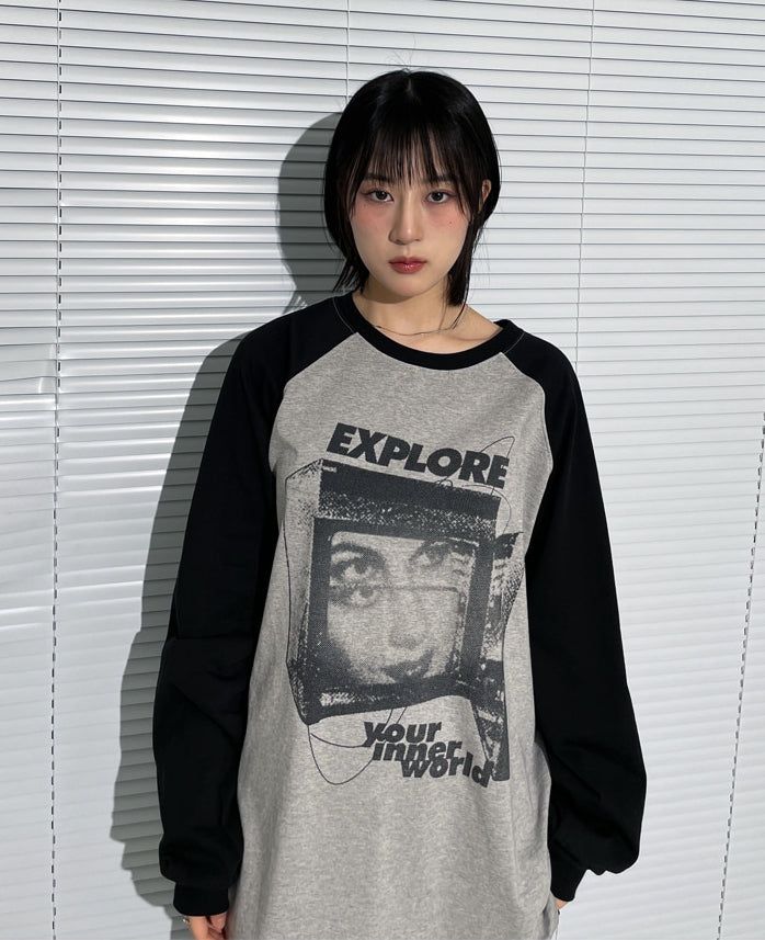 KIXI（キッシー）の「Explore raglan long sleeve t-shirt（Tops）」