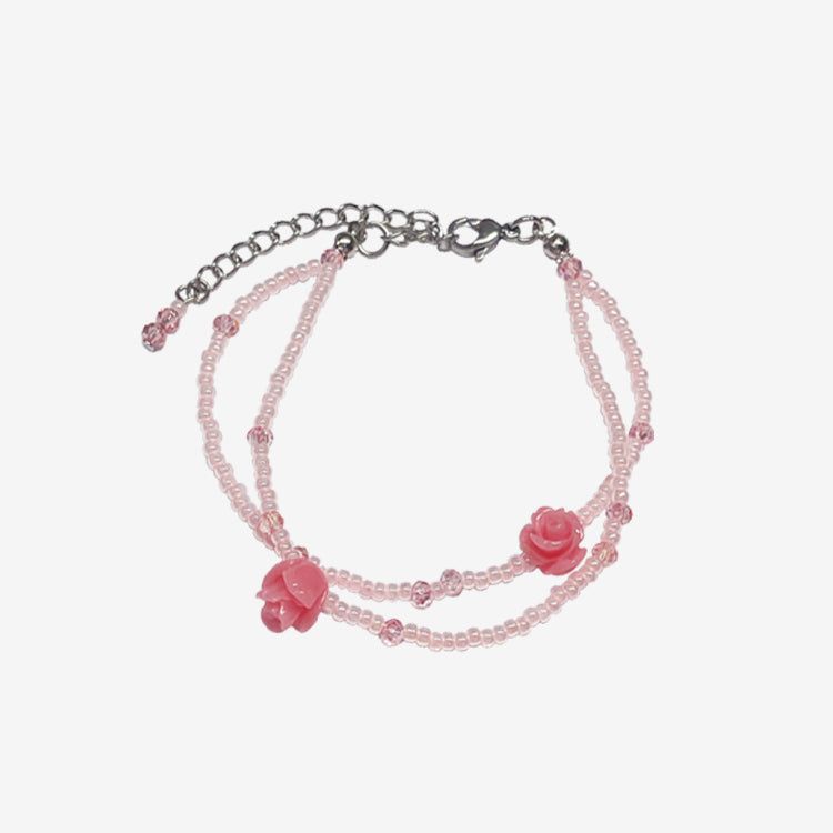 HYONNY.JSG(ヒョニネジャンシング)の「ルーズフィットビーズブレスレットピンク(アクセサリー)」