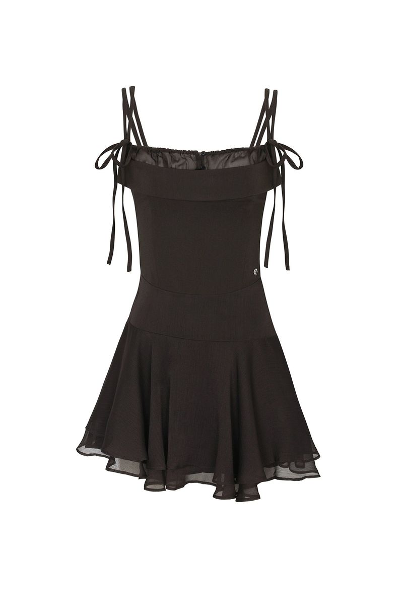 HEART RIBBON DRESS brown