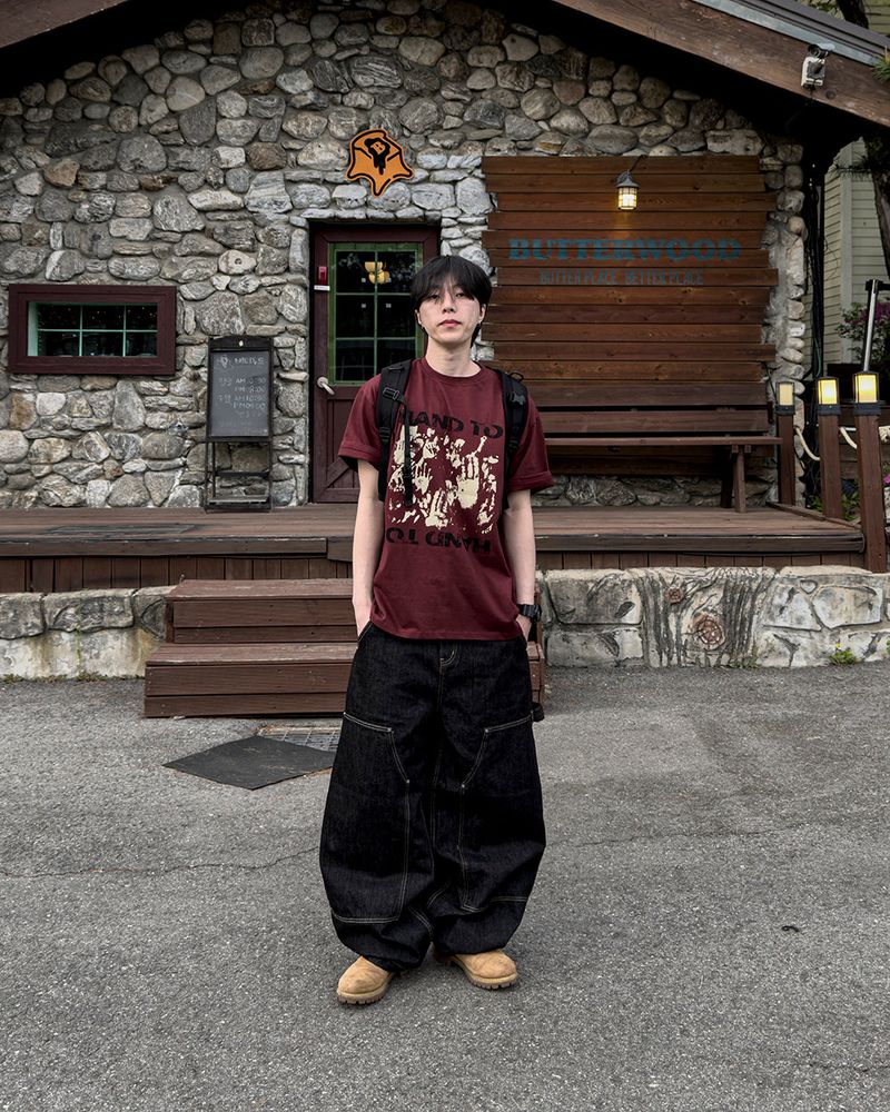 Touch Graphic Oversized Half T-Shirt