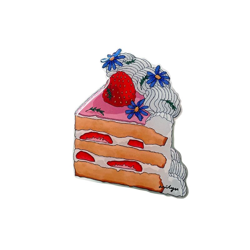 BANASIL SHOP（バナシルショップ）の「ビックスマホグリップ ストロベリーホイップクリームケーキ（スマホグッズ/小物）」