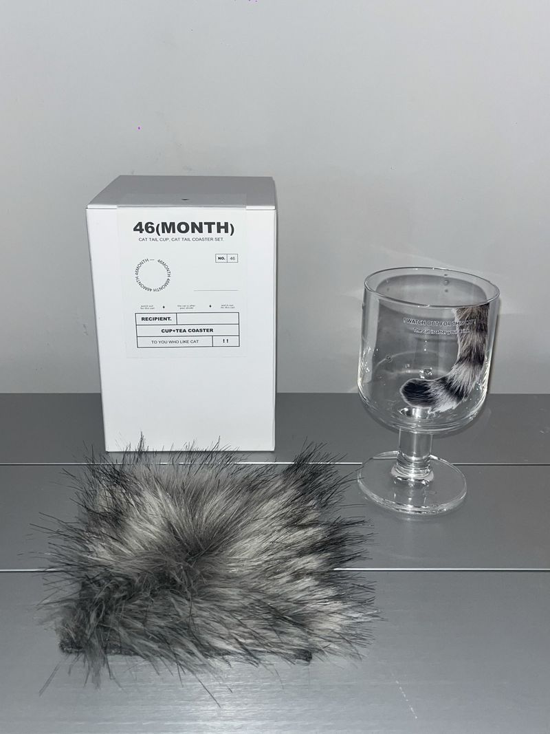 CAT TAIL SET (GOBLET+COASTER)