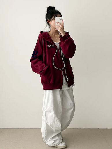 Log banding layered pocket skirt pants