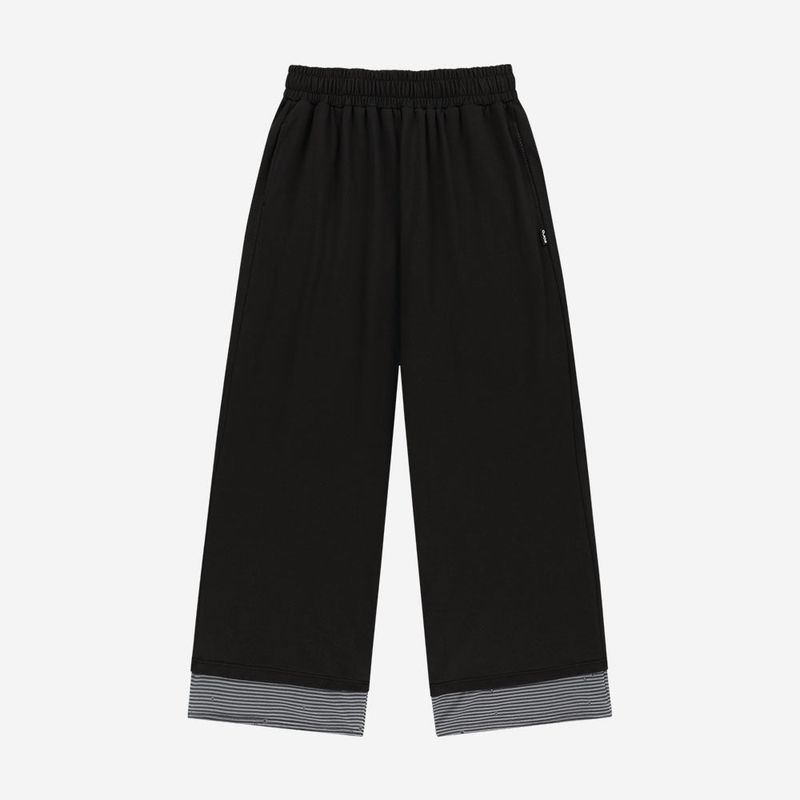 Hotfix Logo Wide Sweatpants / Black