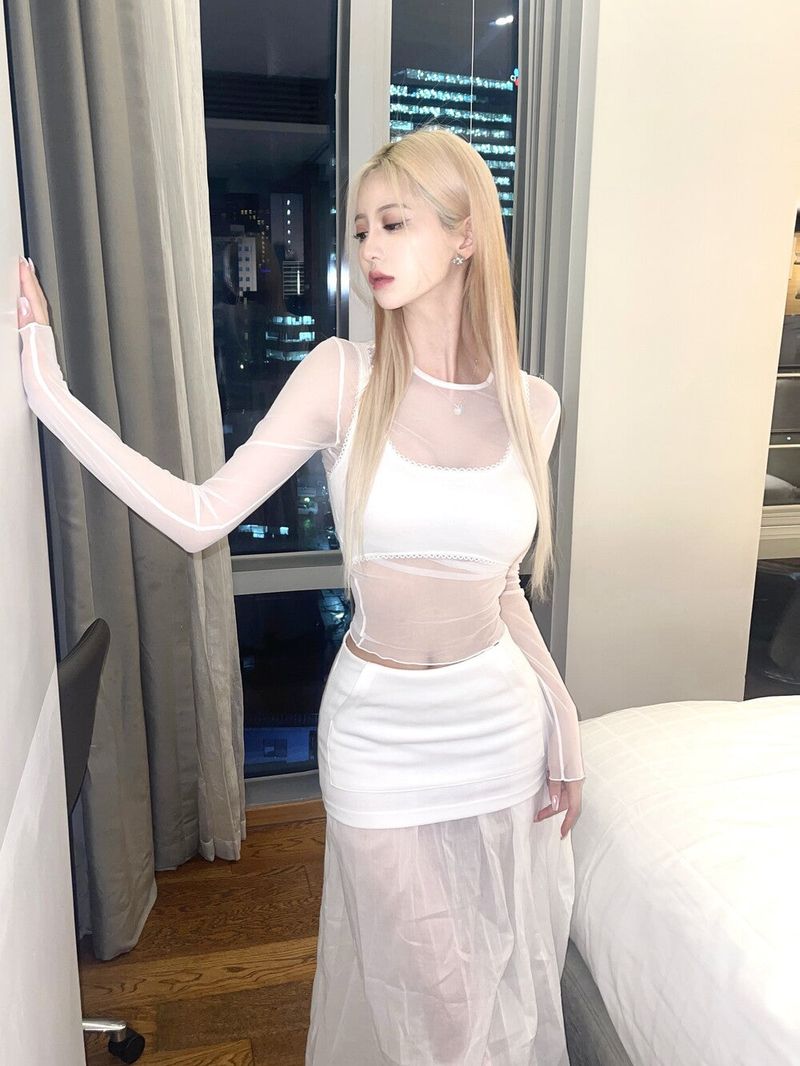 1200. Pocket layered long sk (3color)