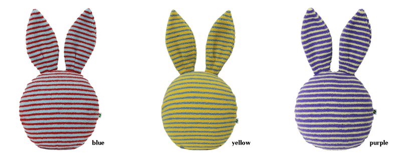 stripe rabbit ear cushion ( 3 color )