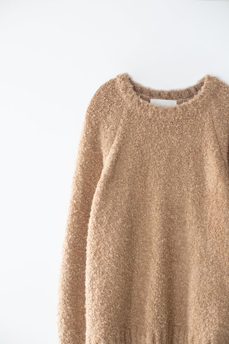 Coil round knit (Beige)