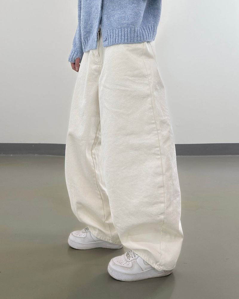 Nevis Cotton Wide Curved Pants