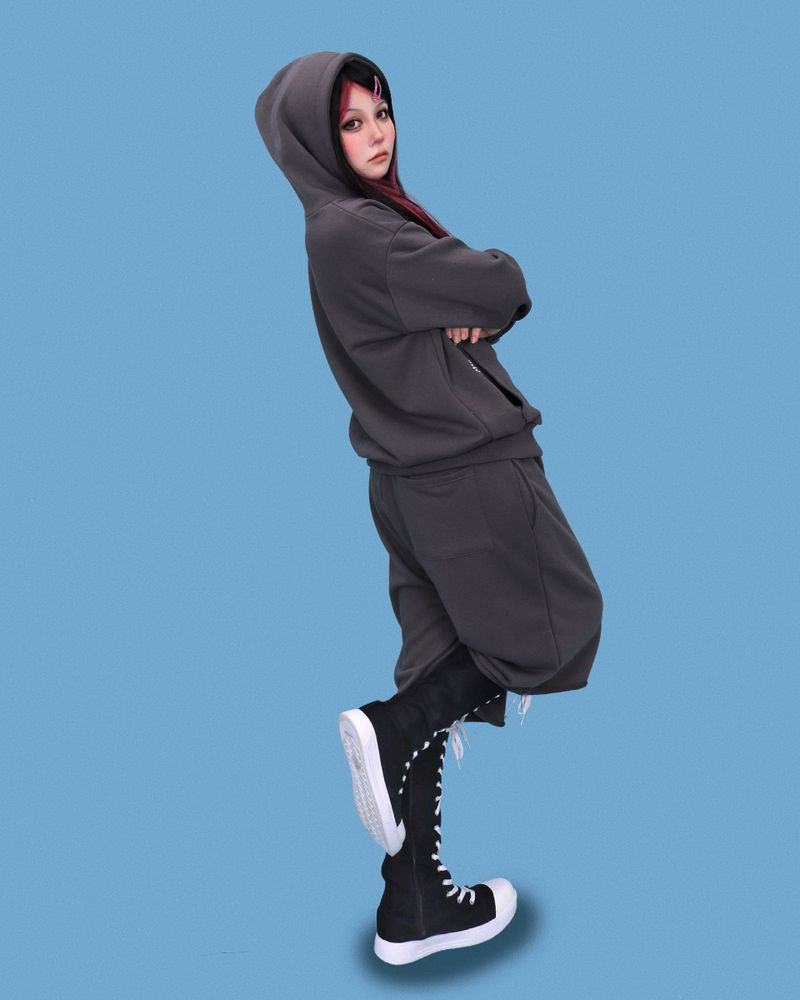 punch half sweat pants (2color)
