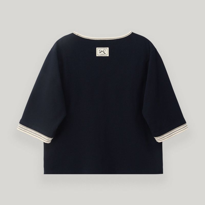 Navy Layered PK Tee