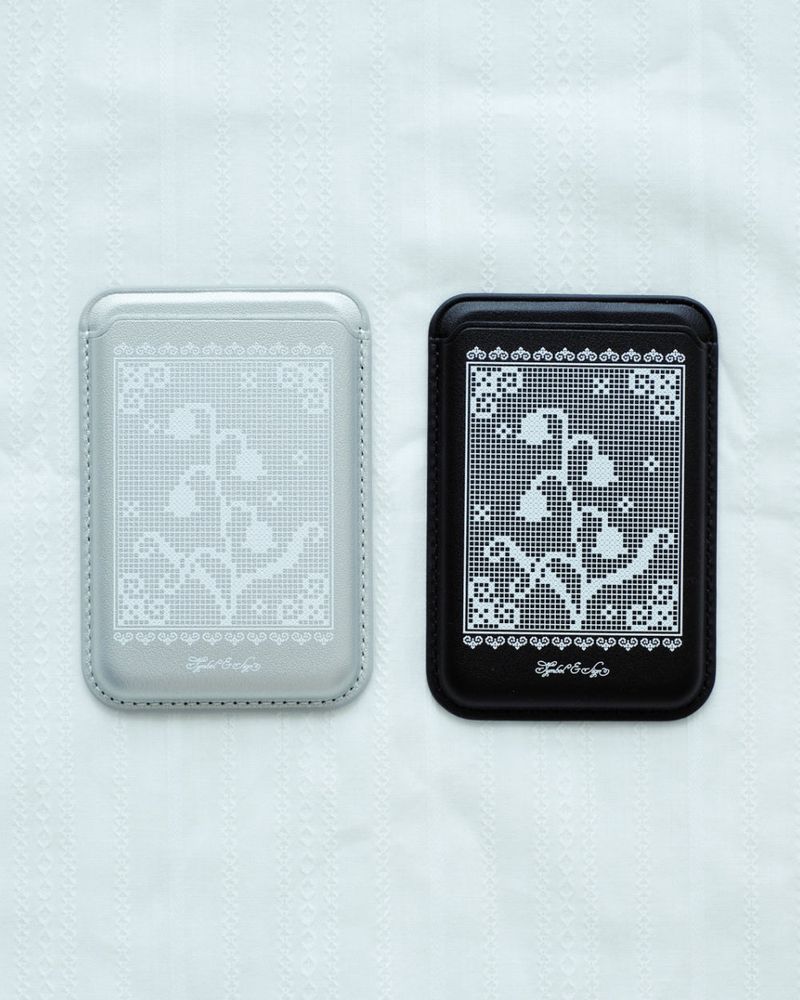 Symbol & Sign(シンボルアンドサイン)の「【MADE】 ミュゲ | マグセーフウォレット - シルバー / ブラック(スマホグッズ/小物)」