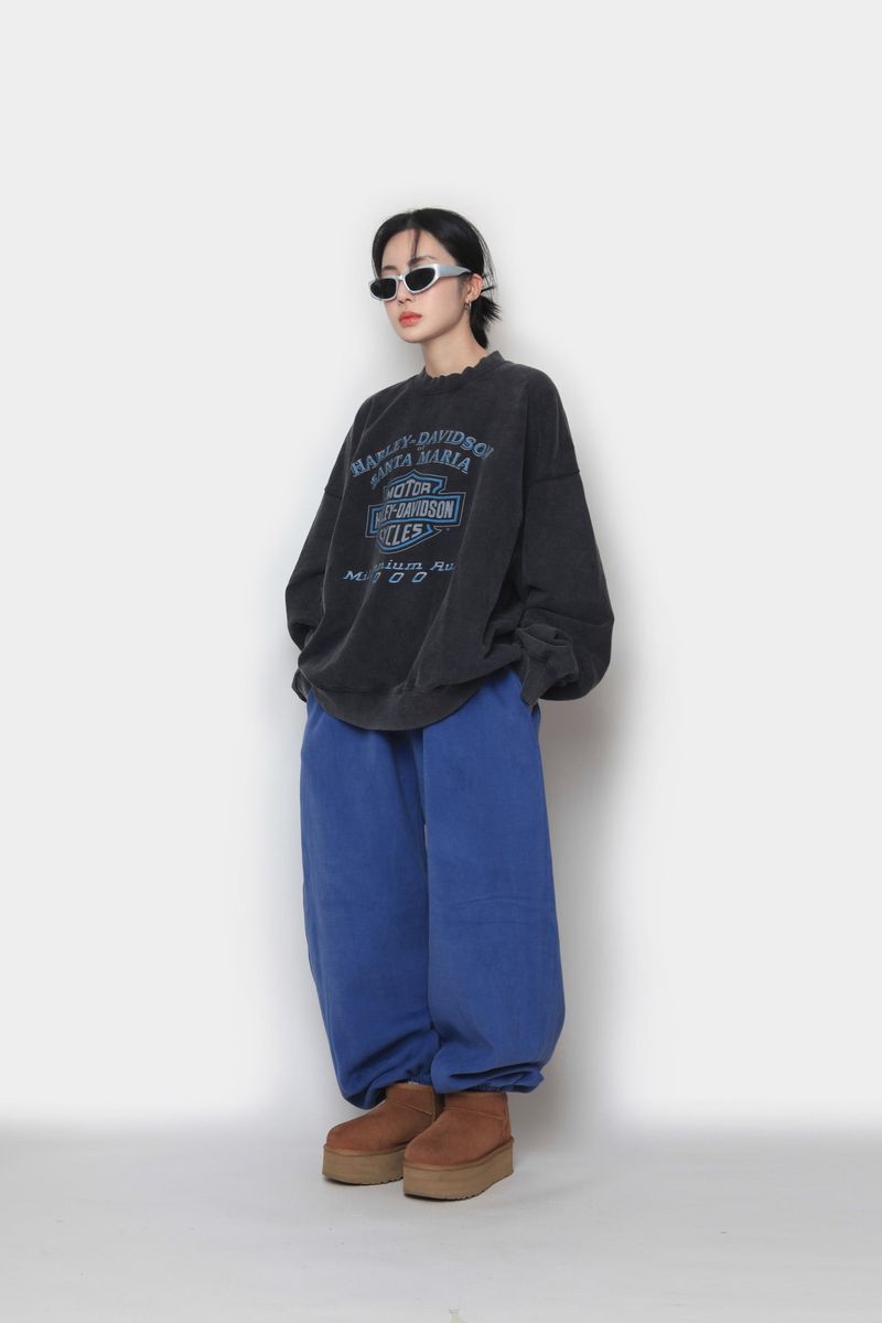 wool fluff balloon jogger pants