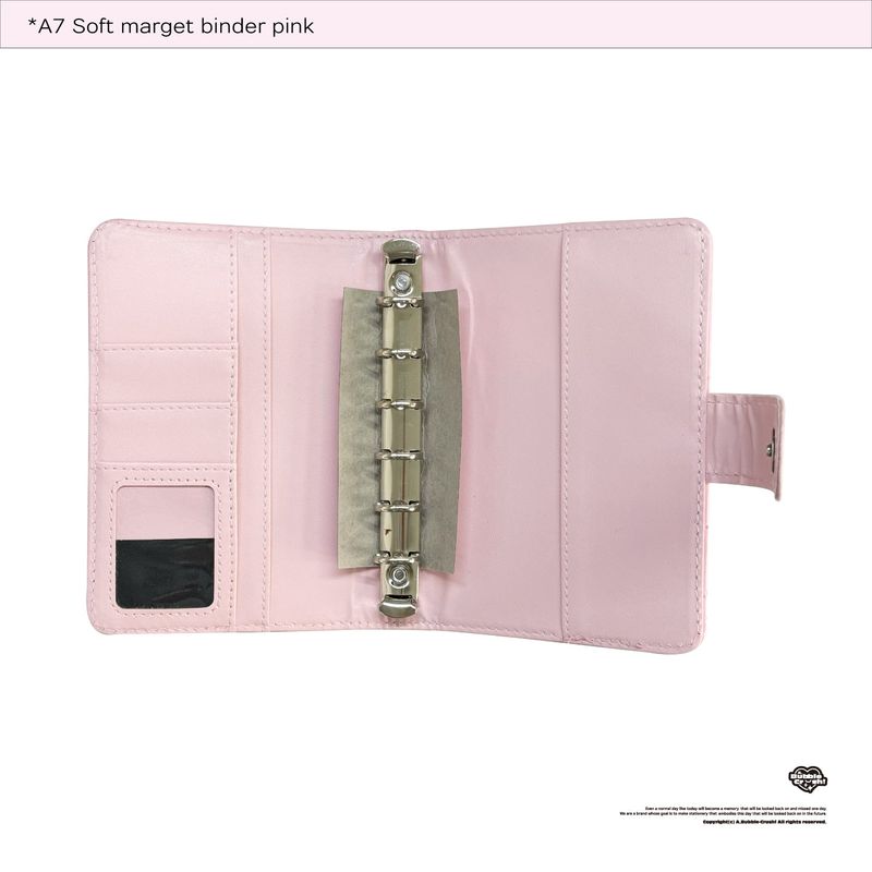 A7 soft magnet button binder pink