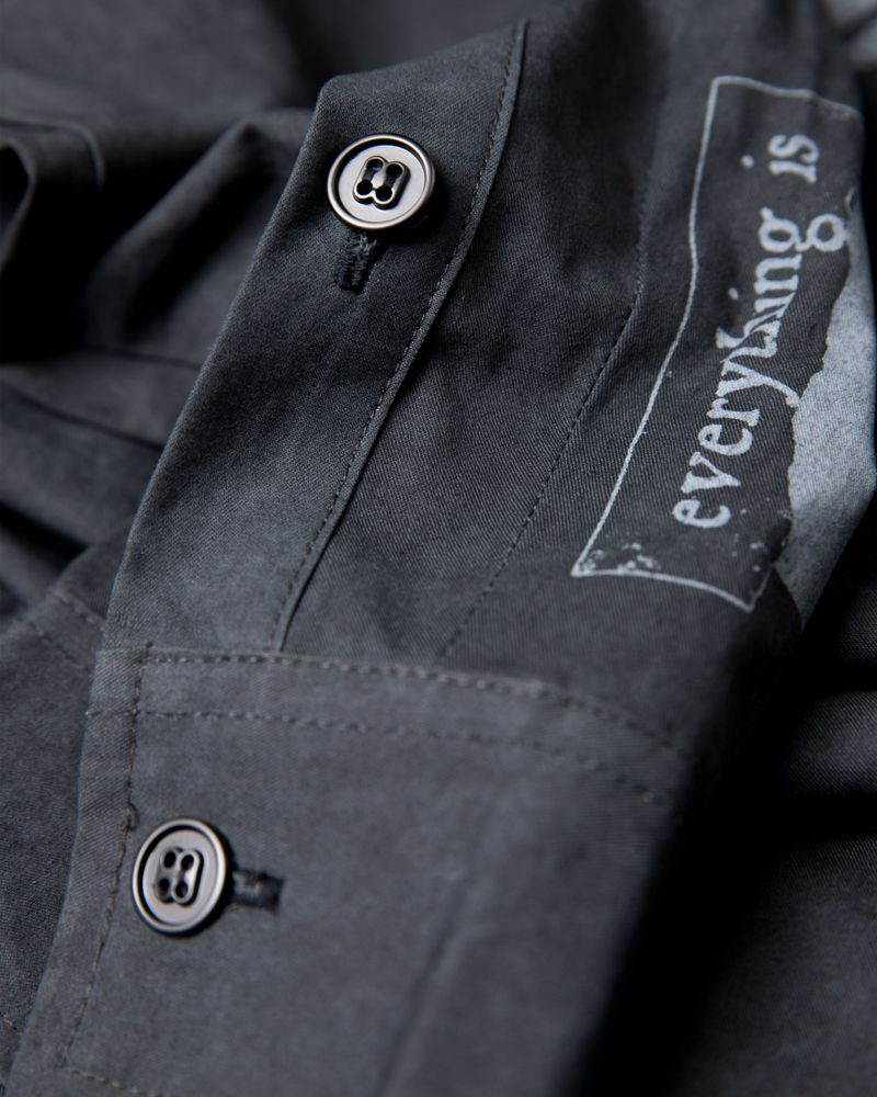TMPRARY NAVY HOOD SHIRT