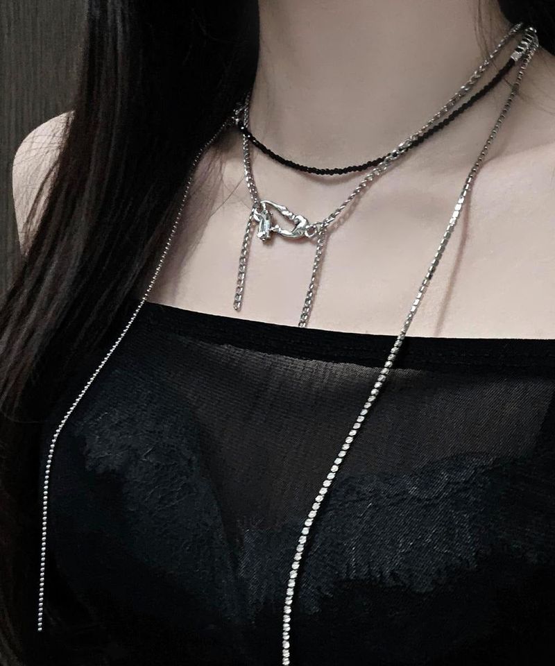 Bling chain drop necklace