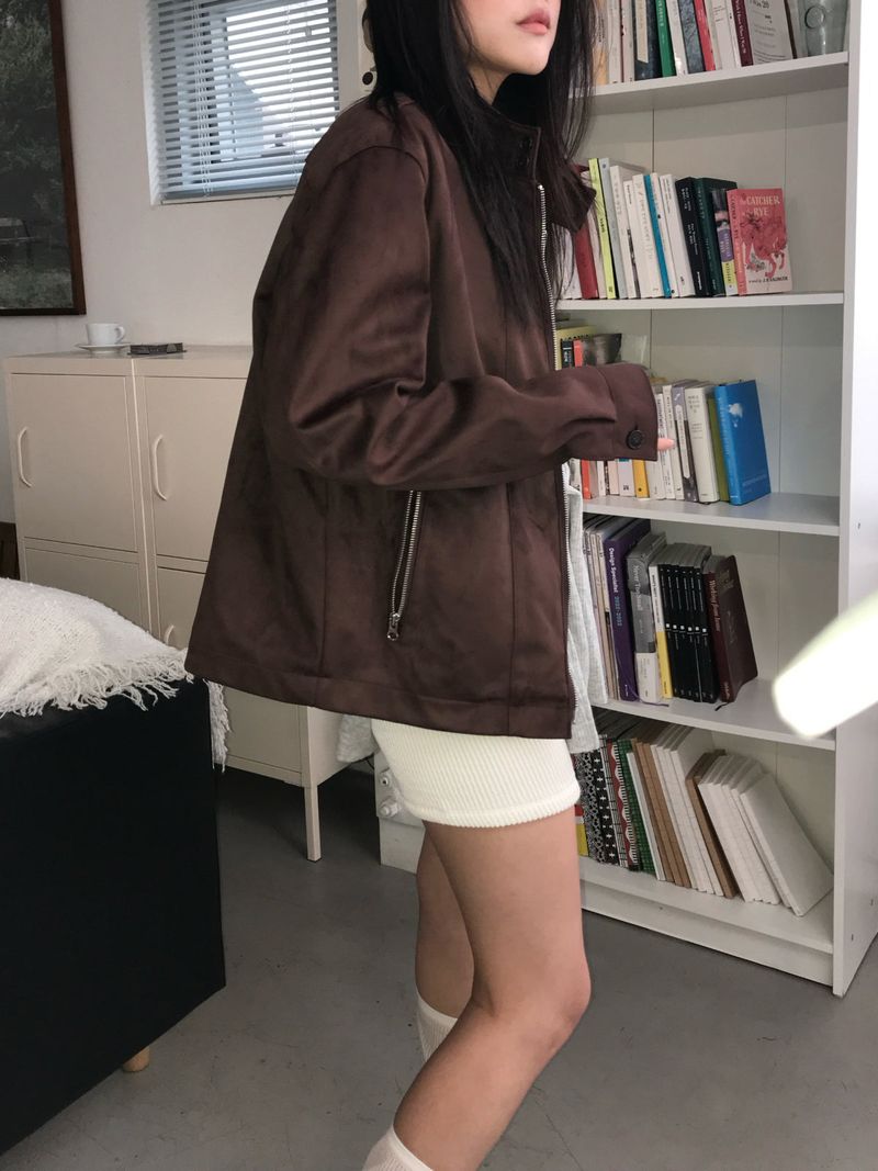 Suede harrington Jacket