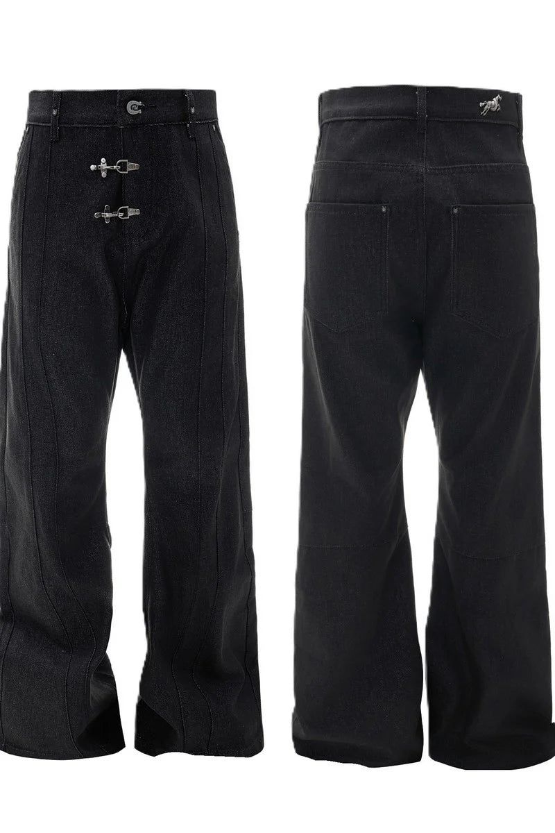 Wrinkled Layered Jeans