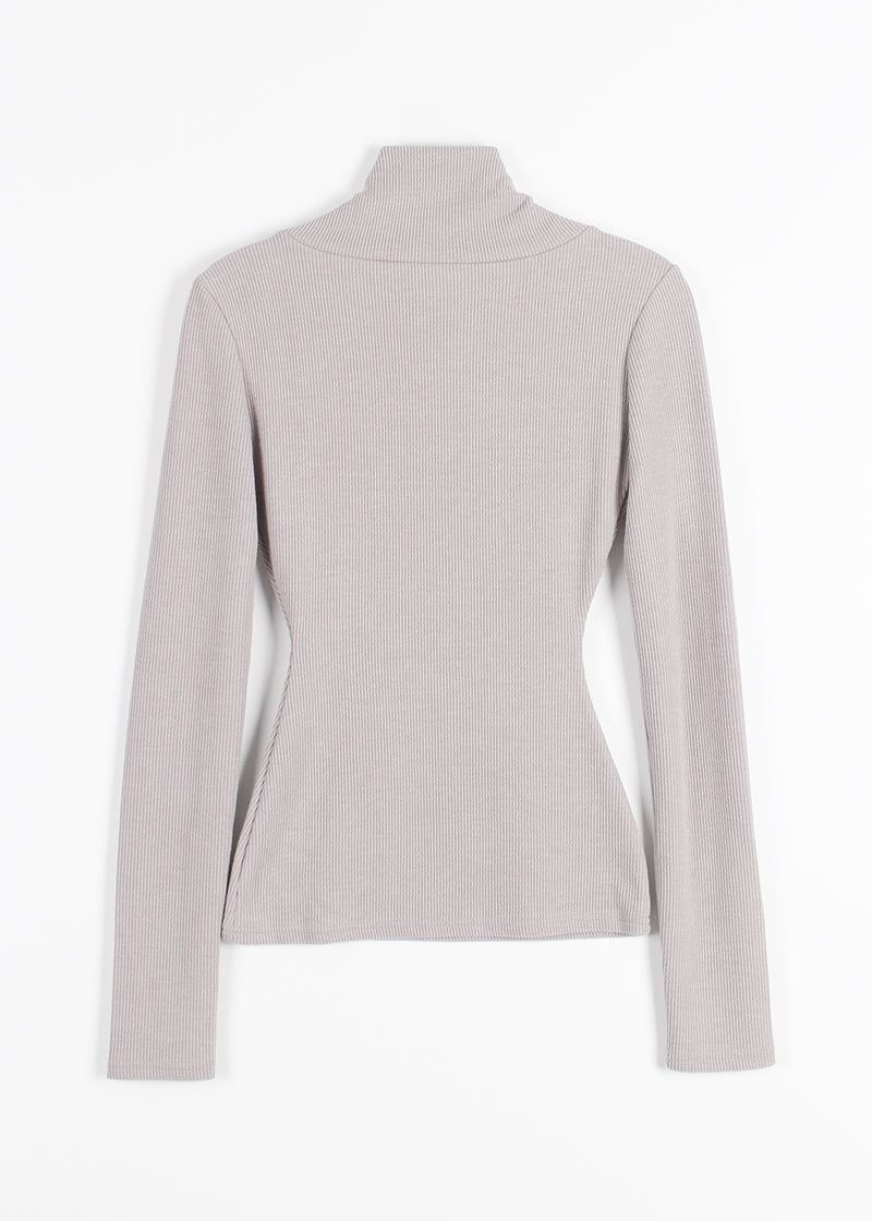 HIGH NECK ZIPPER TEE