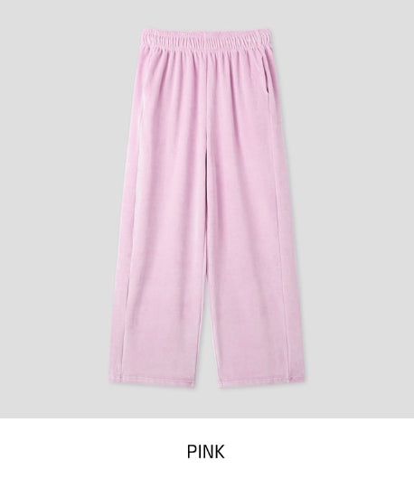 リンクルベロアワイドトレーニングパンツ